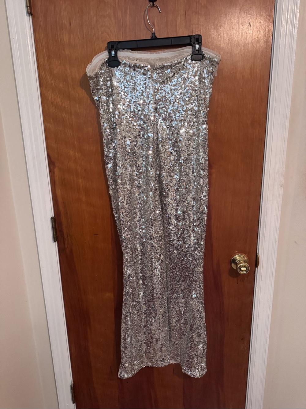 Lucky Brand Strapless Silver Sequin Gown - Picture 5 of 11